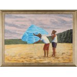 Jaroslaw MODZELEWSKI, Beach painting - umbrella, 2022