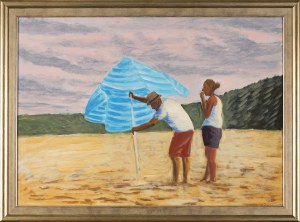 Jarosław MODZELEWSKI, Obraz plażowy - parasol, 2022