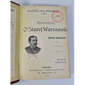 GOMULICKI Wiktor - OPOWIADANIA O STAREJ WARSZAWIE With illustrations Library of Selected Works