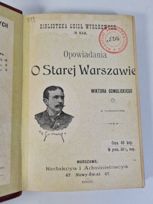 GOMULICKI Wiktor - OPOWIADANIA O STAREJ WARSZAWIE With illustrations Library of Selected Works