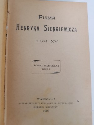 Sienkiewicz Henryk RODZINA POŁANIECKICH