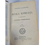 DANTE Alighieri - BOSKA KOMEDIA Warschau 1899-1906 Übersetzt von Edward Porębowicz