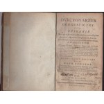 DYKCYONARZYK GEOGRAFICZNY Czyli Opisanie Krolestw, Prowincyi, Miast... Warszawa 1782