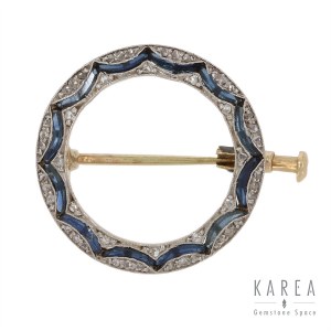 Brooch in the form of a circle, 1920s, art déco