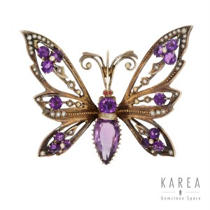 Brooch-bracelet for a boa constrictor in the form of a butterfly, early 20th century.