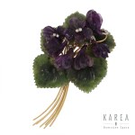 Brooch-bouquet of violets, Vienna, 20th century.