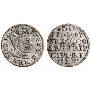 Polska, trojak, 1583, Ryga