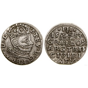 Polska, trojak, 1583, Ryga