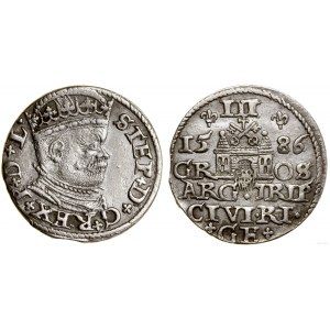 Polska, trojak, 1586, Ryga