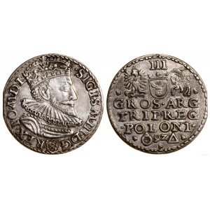 Polska, trojak, 1592, Malbork