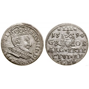 Polska, trojak, 1594, Ryga