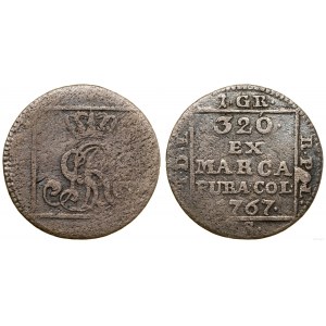 Poland, half-zlotek (2 pennies), 1767, Warsaw