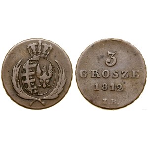 Poland, 3 pennies, 1812 IS, Warsaw