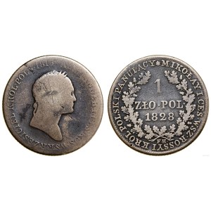 Poland, 1 zloty, 1828 FH, Warsaw