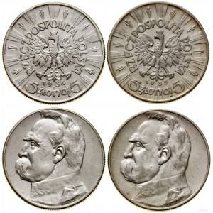 Polen, 5 Zloty, 1934 und 1935, Warschau