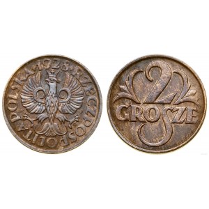 Poland, 2 pennies, 1928, Warsaw