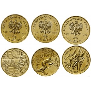 Poland, 3 x 2 gold set, 1998, Warsaw