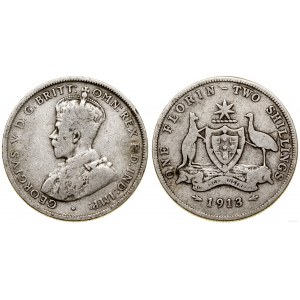 Australia, 2 shillings (florin), 1913, London