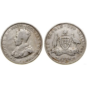 Australia, 2 shillings (florin), 1914 H, Birmingham