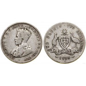 Australia, 2 szylingi (floren), 1919 M, Melbourne