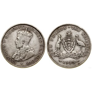 Australia, 2 szylingi (floren), 1933, Melbourne