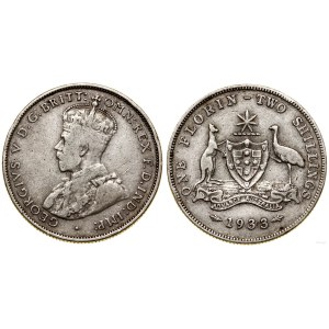Australia, 2 shillings (florin), 1933, Melbourne