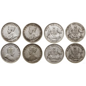 Australia, set of 4 x 1 shillings