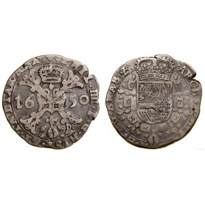 Spanish Netherlands, 1/2 patagon, 1650, Brussels