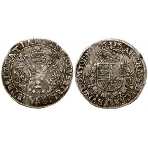 Spanish Netherlands, 1/4 patagon, 1616, Tournai (Doornik)