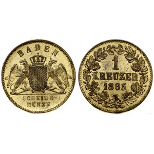 Germany, 1 krajcar, 1865, Karlsruhe