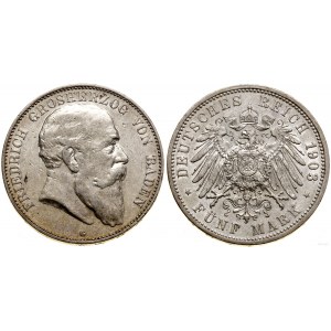 Germany, 5 marks, 1903, Karlsruhe