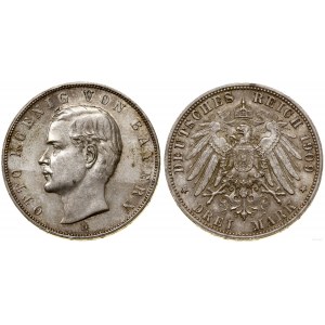 Germany, 3 marks, 1909 D, Munich