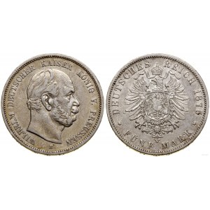 Germany, 5 marks, 1875 B, Hannover