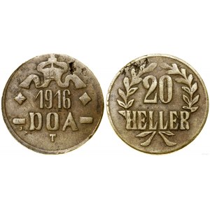 Germany, 20 haler, 1916 T, Tabora
