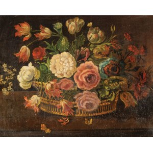 FLOWERS IN A BIN, 18th / 19th century.