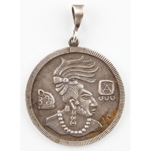 MEDALLION IN AZTEC STYLE, Mexico, 1968.