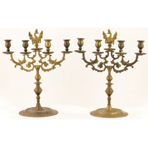 Pair of WARSAW PRINCESS TYPE CANDELABERS, 20th century.
