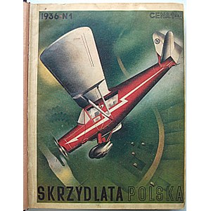 SKRZYDLATA POLSKA. W-wa 1936/1937. Rok VII (XIII). Čísla 135 - 146 a ročník VIII ( XIV). Čísla 147 - 158...