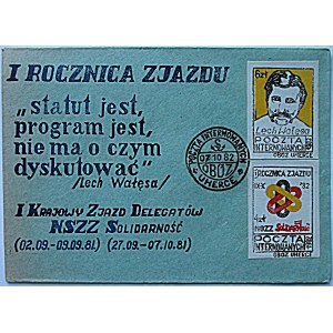 COPYRIGHT. Internierungslager Uherce. Zwei Farbmarken im Wert von 6 und 4 Zloty sind auf dem Umschlag aufgeklebt....
