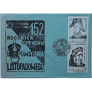 KOPETRTA. Internační tábor Uherce. Na obálce nalepeny dvě černobílé známky s nominální hodnotou 1 zlotý.....