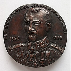 [MEDAILA]. Generál Broni Tadeusz Jordan Rozwadowski 1866 - 1928 - text z averzu a busty. Na reverze je nápis ...