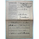 [OŚWIĘCIM - AUSCHWITZ]. List z kopertą wysłany z obozu koncentracyjnego w Auschwitz datowany 27.9.1940...