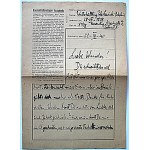 [OŚWIĘCIM - AUSCHWITZ]. List s obálkou odoslaný z koncentračného tábora Auschwitz z 27.9.1940....