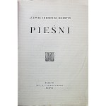 MORSTIN LUDWIK HIERONIM. Piesne. Kraków 1907. Vytlačil W. L. Anczyc i Spółka. Vytlačil autor. Formát 15/21 cm.