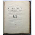 SIESTRZYNSKI JAN. On lithography. From the manuscript of the Bibljoteka Ord. Krasinski published...