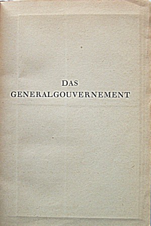 BAEDEKER KARL. Das Generalgouvernement. Reisehandbuch von [...]. Mit 3 karten und 6 stadplänen. Leopzig 1943...