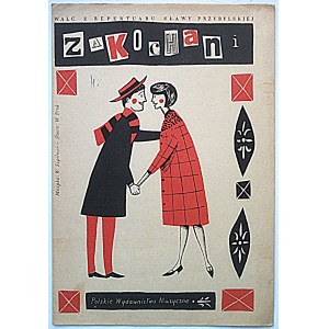SZPILMAN W. - muzyka. BROK W. - słowa. Zakochani. Walc z repertuaru Sławy Przybylskiej. Kraków 1959...
