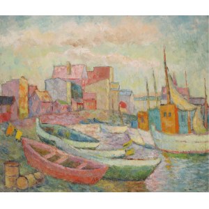 Wladyslaw Krzyzanowski (1889-1973), Fishing port, 2nd quarter of the 20th century.