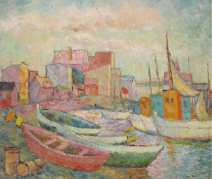 Władysław Krzyżanowski (1889-1973), Port rybacki, 2 ćw. XX w.