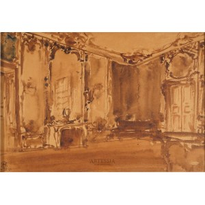 Stanislaw Noakowski (1867-1928), Interior of the palace , 1923